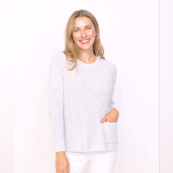 HABITAT By the Sea Fisherman Rib Pullover - Cotton Dolman Sleeves - Smoke - M - Picture 5 of 11